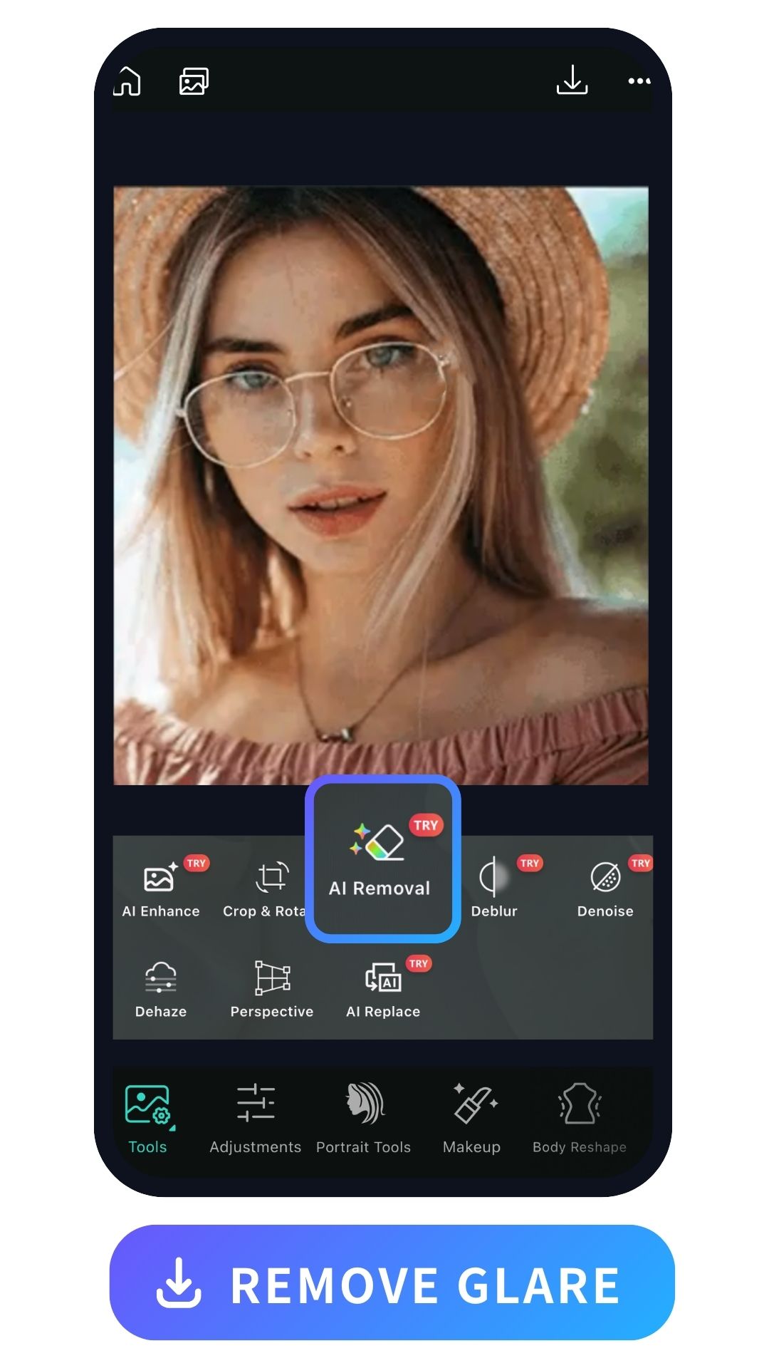 Tools UI of PhotoDirector